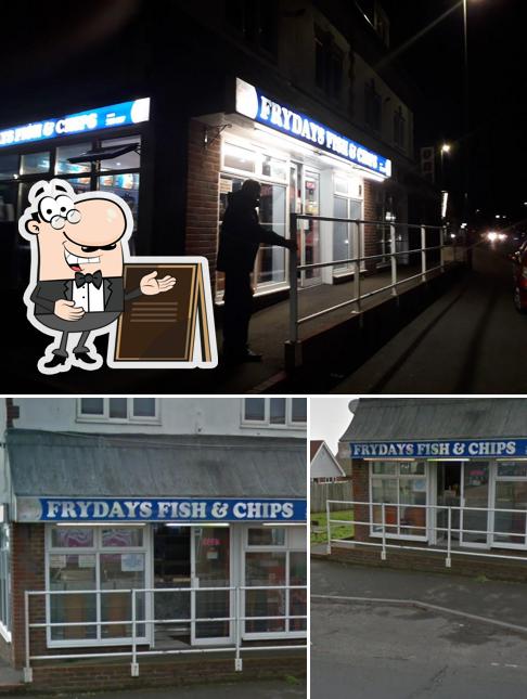 La parte exterior de Frydays Fish & Chips