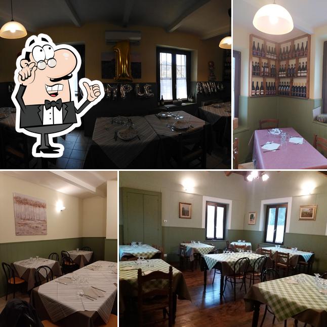 Gli interni di Osteria “Antico Pedaggio”