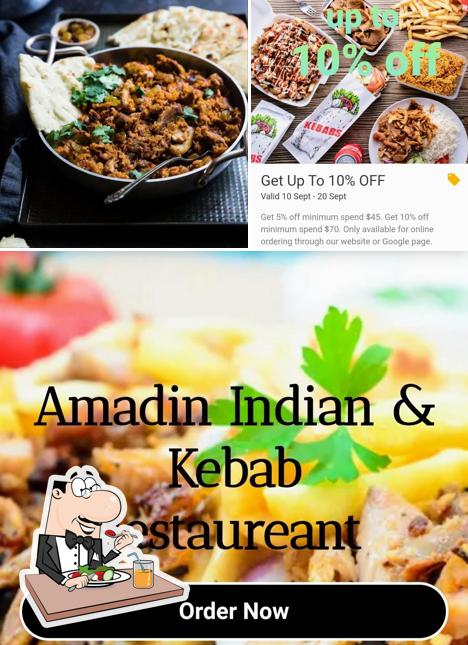 Food at Amadin Indian & Kebab Restaurant
