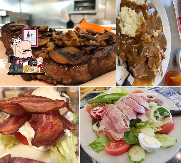 Meat meals are available at Mountain View Diner