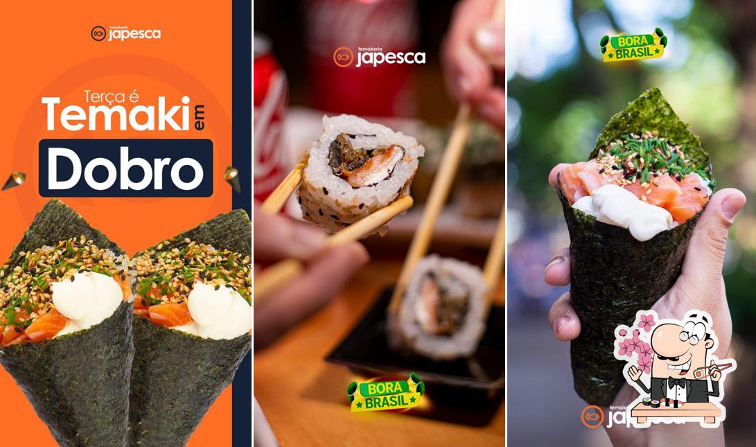 Experimente diferentes opções de sushi