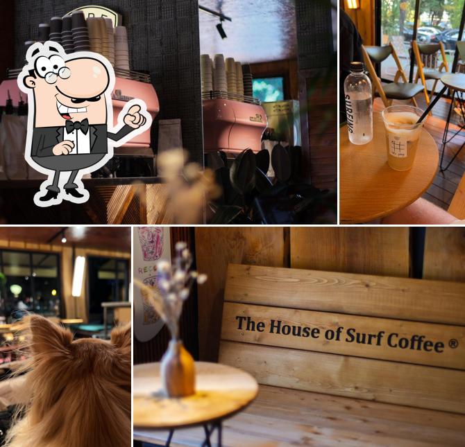 L'intérieur de Surf Coffee X Camp