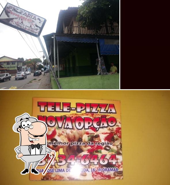 O exterior do Pizzaria Nova Opção