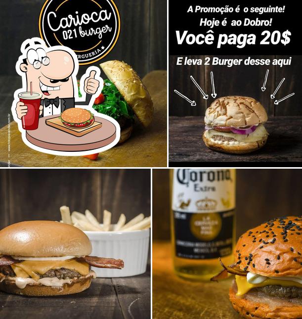 Os hambúrgueres do Carioca 021 Burguer irão saciar diferentes gostos