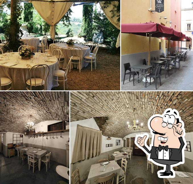 Gli interni di Osteria Civico 1