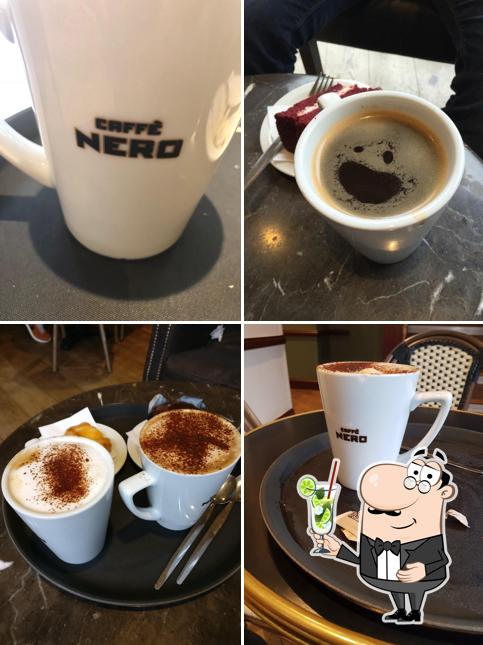 Enjoy a beverage at Caffè Nero