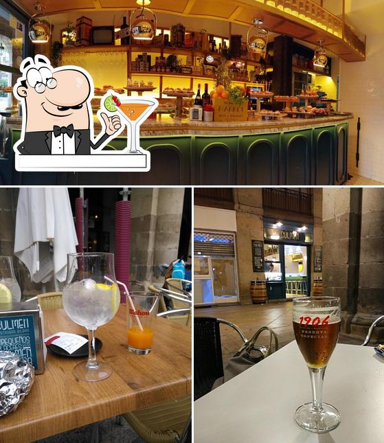 This is the photo depicting drink and bar counter at Culmen Bilbao