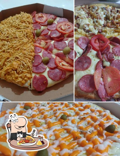 Experimente pizza no Km Lanches e pizzaria