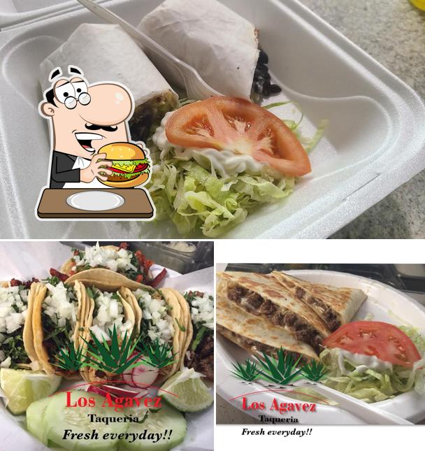 Try out a burger at Los Agavez Taqueria