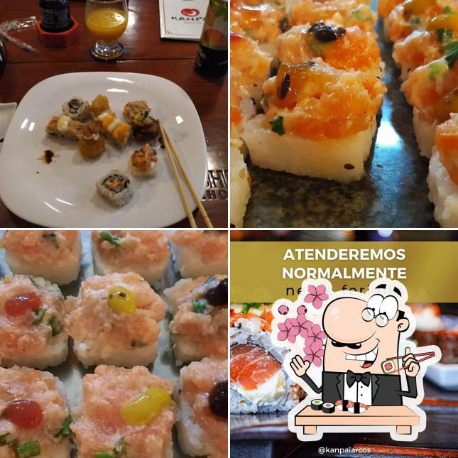 Escolha diferentes opções de sushi