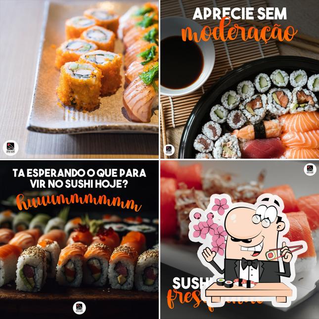 Peça diferentes opções de sushi