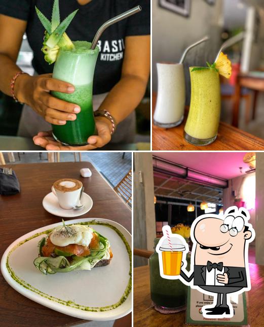 Enjoy a beverage at Basil Kitchen Canggu