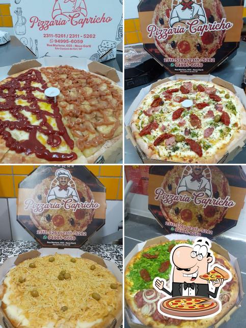 No Pizzaria Capricho, você pode conseguir pizza