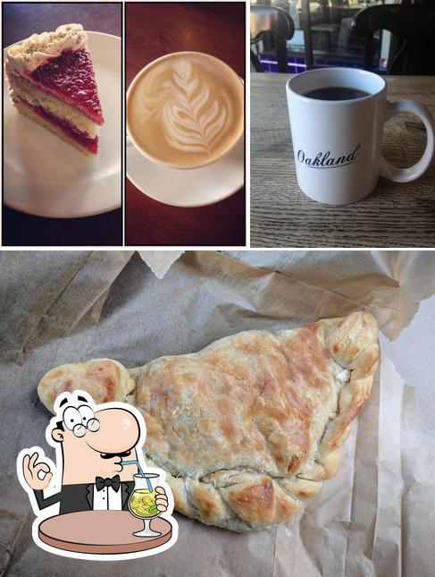 Take a look at the image showing drink and food at Timeless Coffee