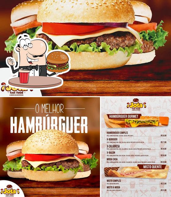 Peça um hambúrguer no Jota Fast Food