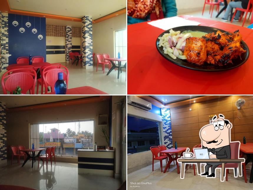 Take a seat at one of the tables at Flavors