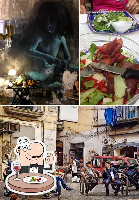 La cibo e esterno del ristorante