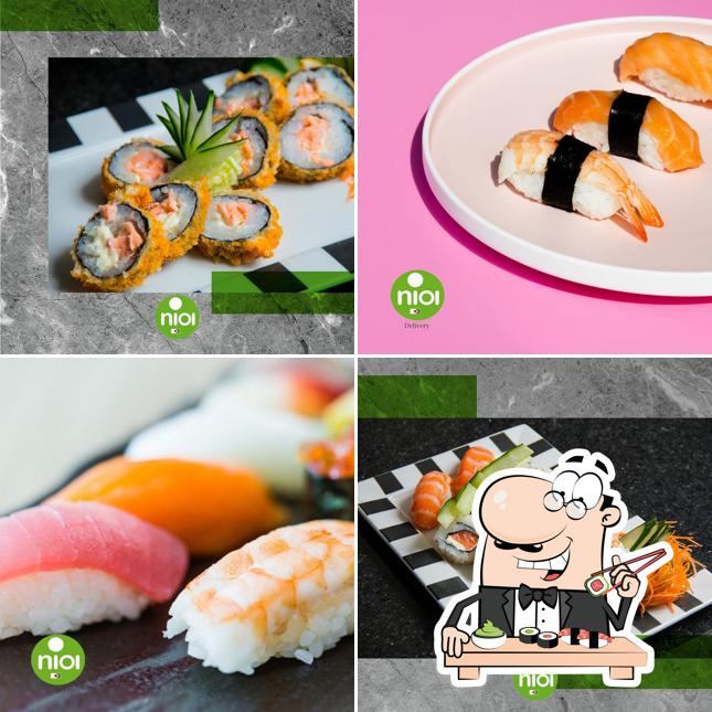 Rolos de sushi são oferecidos por Nioi