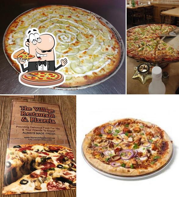 Pick pizza at Village Restaurant & Pizzeria