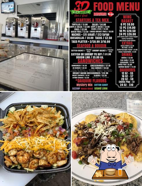 3D Daiquiri Bar and Grill in Dallas Restaurant menu and reviews