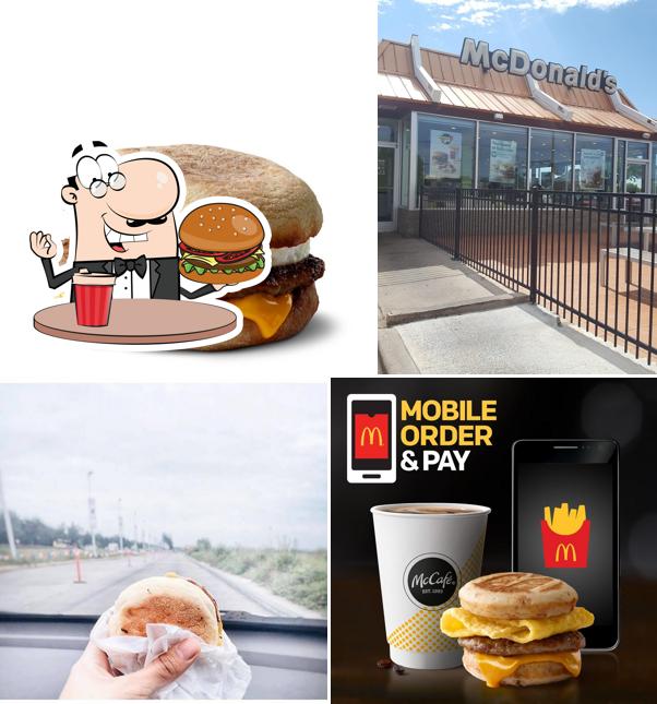 Order a burger at McDonald's