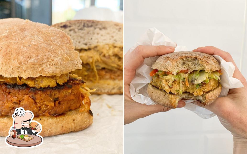 Consiga um hambúrguer no Escolha Biô - Panificação e Confeitaria Vegana