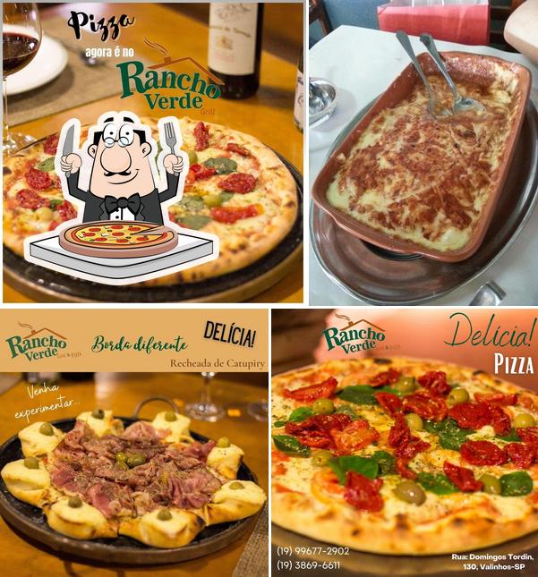 Consiga pizza no Rancho Verde Pizza Grill