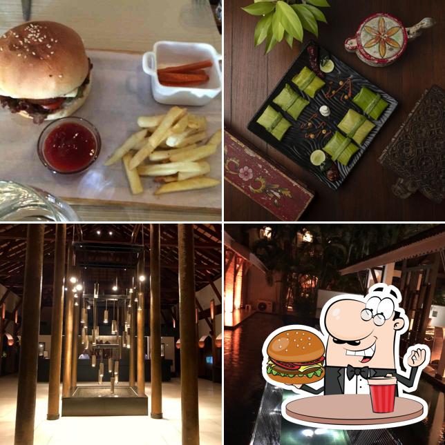 Get a burger at Spice Studio Restaurant