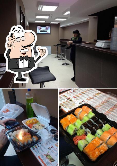 Las fotos de interior y sushi en Суши Шоп