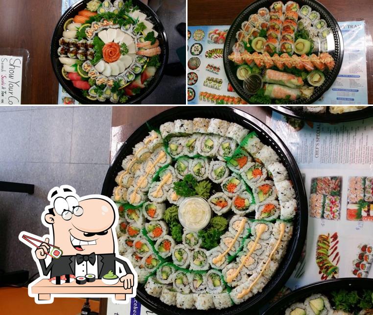 Les sushi sont offerts par Sushi & Tea