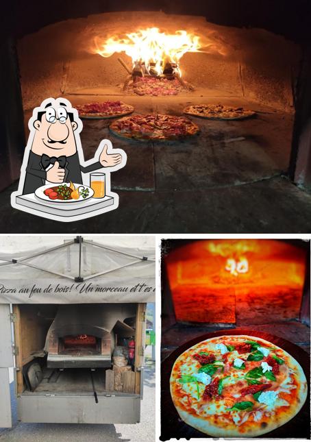 Parmi les diverses choses de la nourriture et la intérieur, une personne peut trouver sur Capt'N Pizz Foodtruck