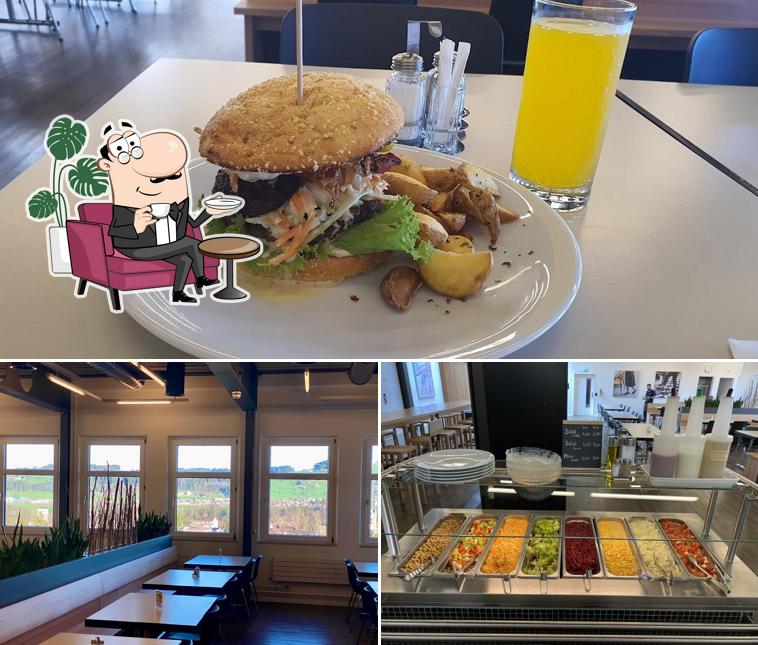 La interni e cibo del ristorante