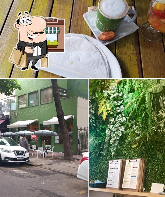 Esta é a foto mostrando exterior e comida a Empório Jardim - Ipanema