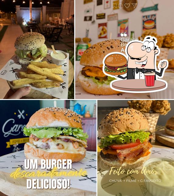 Hambúrguer em Garage Food & Beer