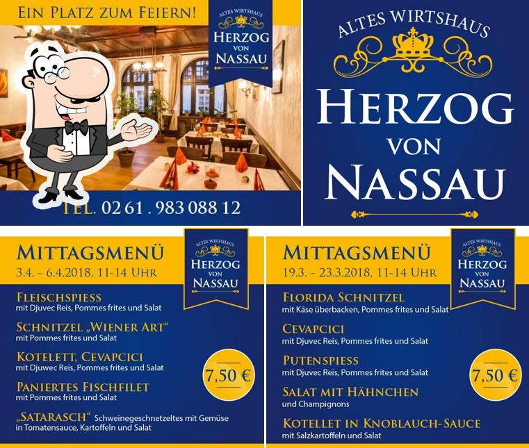 Herzog Von Nassau Pub Bar Vallendar Restaurantspeisekarten Und