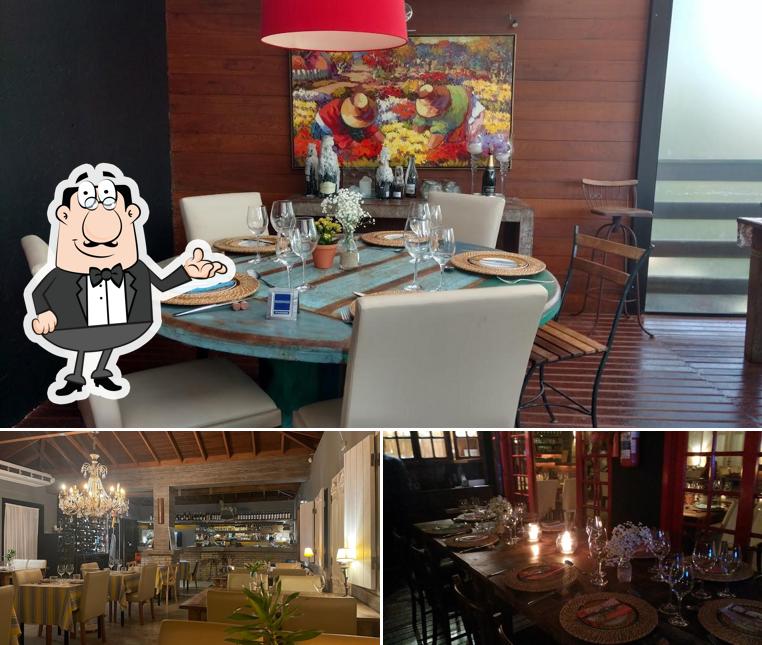O interior do Dolce Vita Restaurante
