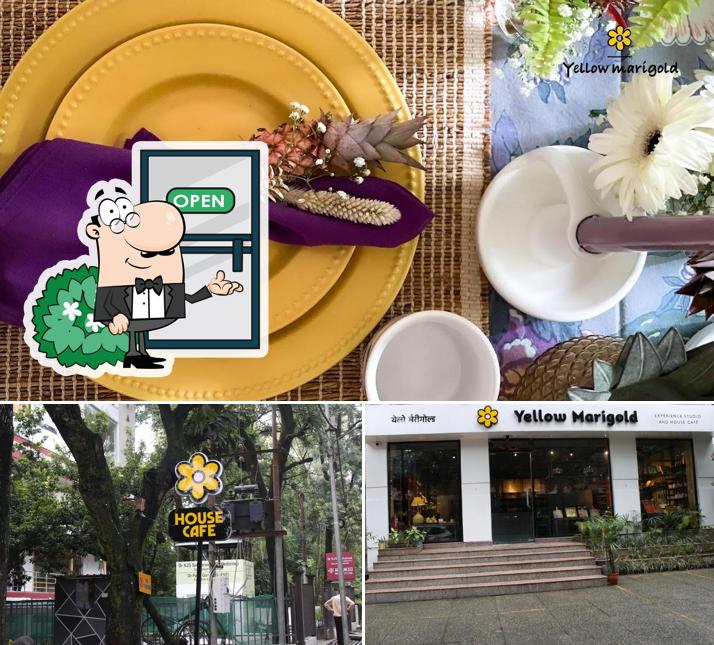 The restaurant's exterior and food