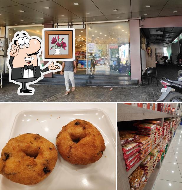 Take a seat at one of the tables at Vinayaka Bakers