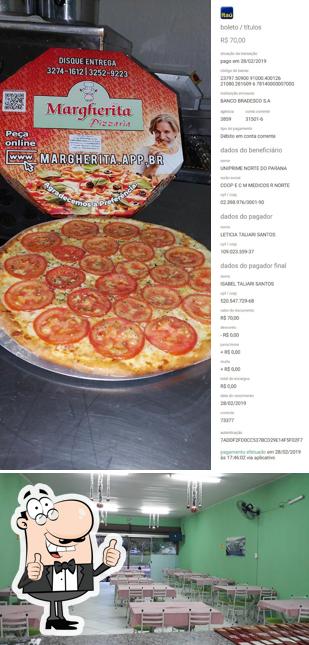 See this picture of Pizzaria Margherita