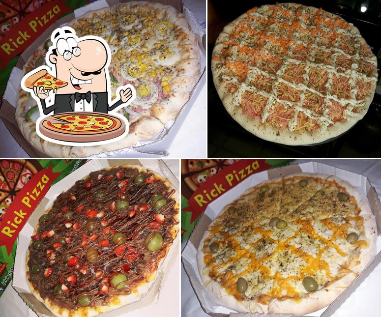 Peça diferentes tipos de pizza