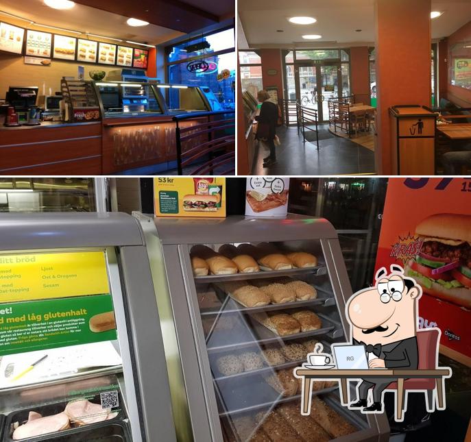 Subway is distinguished by interior and burger