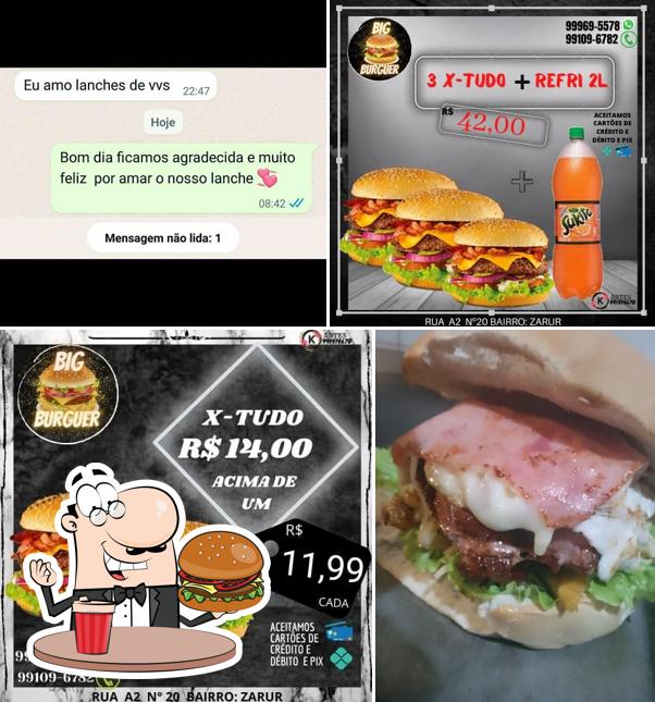 Peça um hambúrguer no Big Burguer