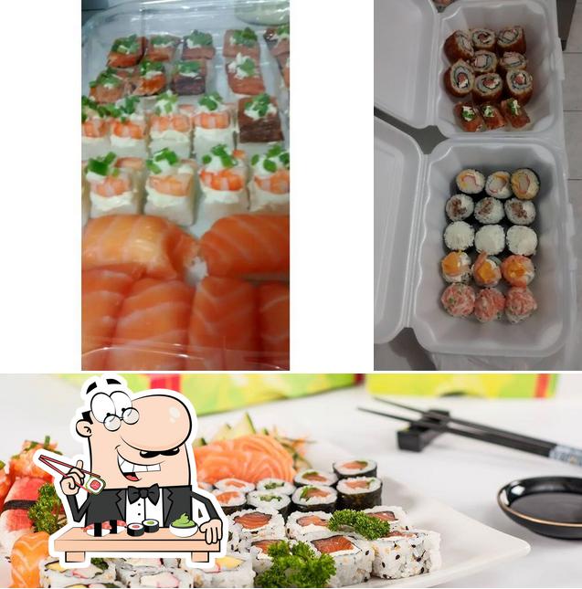 Escolha diferentes opções de sushi