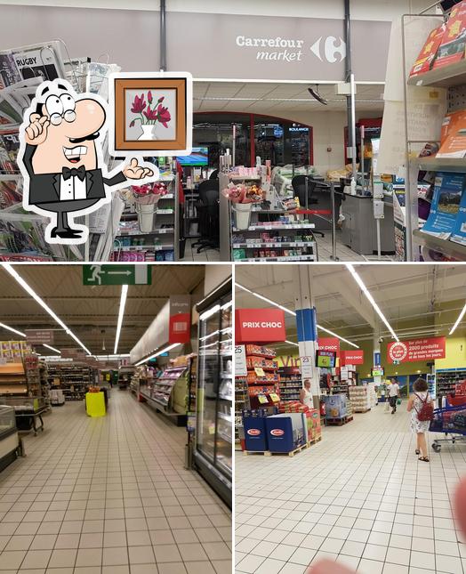 Installez-vous à l'une des tables de Carrefour Traiteur