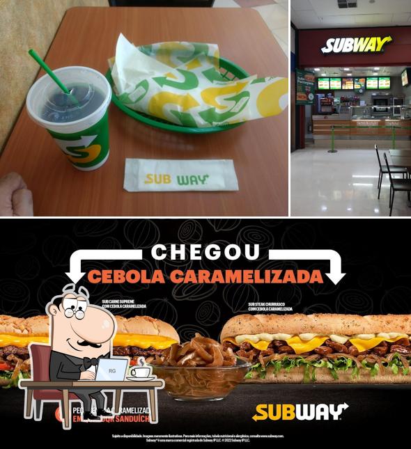 O interior do Subway