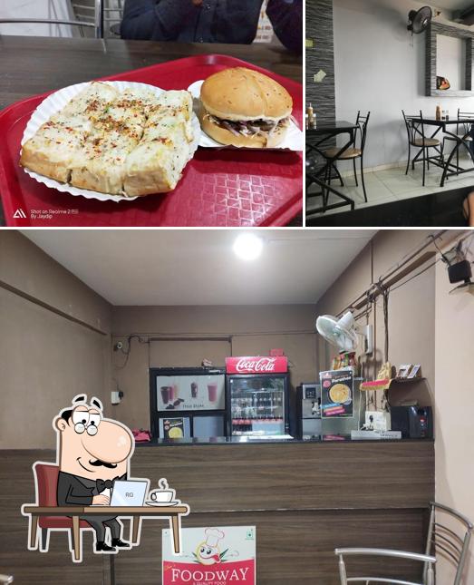 The image of Dev's Foodway’s interior and food