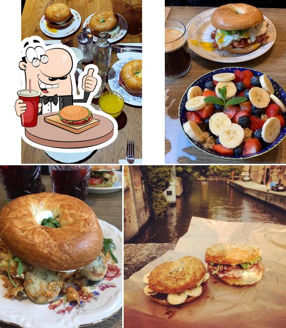 Treat yourself to a burger at Sanseveria Bagelsalon