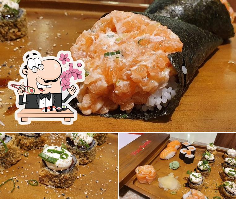 Escolha diversas opções de sushi