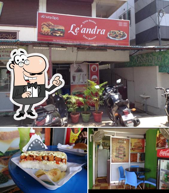 The photo of interior and food at Le' andra