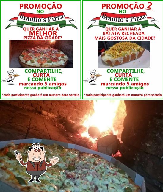 Comida em Braulio's Pizza